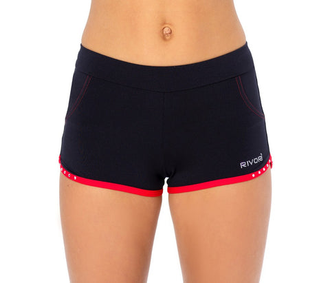 SHORTS WITH COLORED EDGE AND CRYSTALS FOR GIRLS